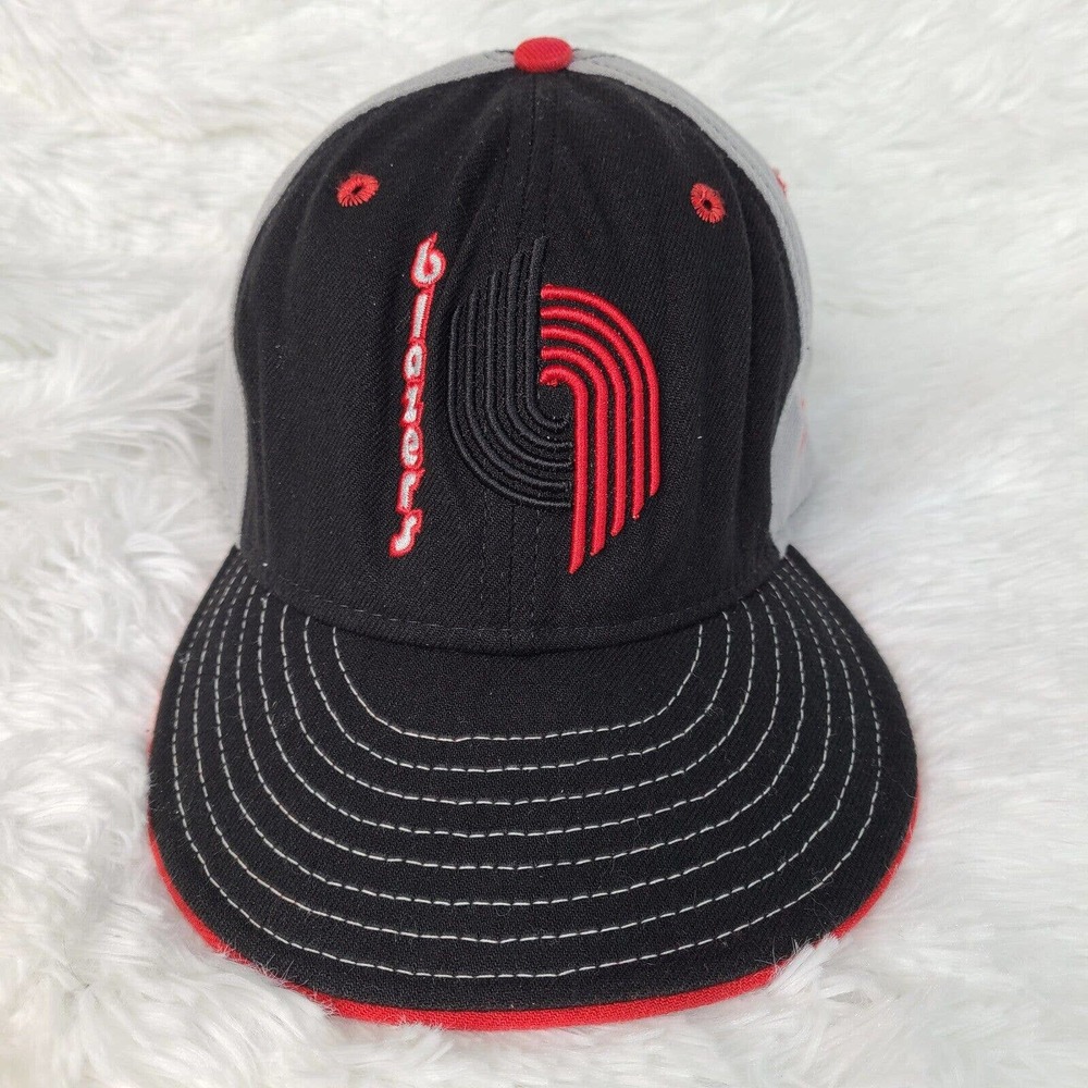 Portland Trail Blazers Fitted Cap Hat Size 7 1/4 NBA Hardwood Classics Men's